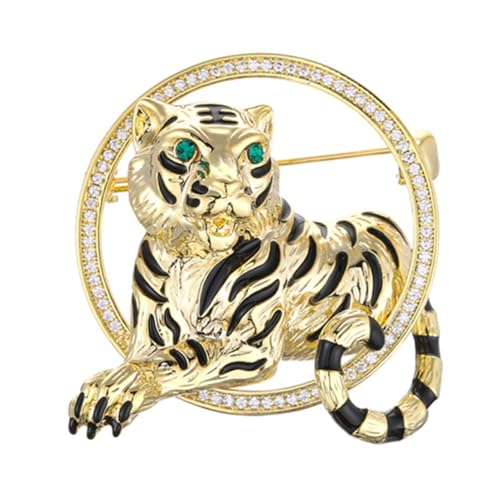 BESPORTBLE Brosche Tiger Design Kleidungsanstecker Kreative Brustnadel Pullover Corsage Zarte Schmuck Decor von BESPORTBLE