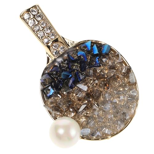 BESPORTBLE Sportlicher Tischtennis-schläger Brosche Mit Strass Stilvolle Anstecknadel Für Frauen Und Männer Einzigartiges Schmuckdesign Für Kleidung Taschen Und Hüte von BESPORTBLE