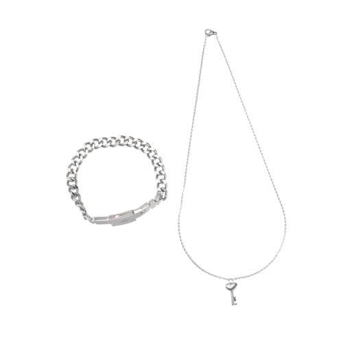 BESPORTBLE Titanium Armband mit Konzentrischem Schloss Langlebiges Elegantes Schmuckstück für Damen und Herren Geeignet als Geburtstagsgeschenk für Freundin Tägliches Tragen Verarbeitet von BESPORTBLE