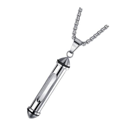 BESPORTBLE Titanium Urne Halskette für Männer Offenes Design zur Aufbewahrung von oder Haaren Langlebig und Korrosionsbeständig Elegantes Gedenkschmuckstück für Haustiere und Geliebte BESPORTBLE Titanium Urne Halskette für Männer Offenes Design zur Aufbewahrung von oder Haaren Langlebig und Korrosionsbeständig Elegantes Gedenkschmuckstück für Haustiere und Geliebte von BESPORTBLE