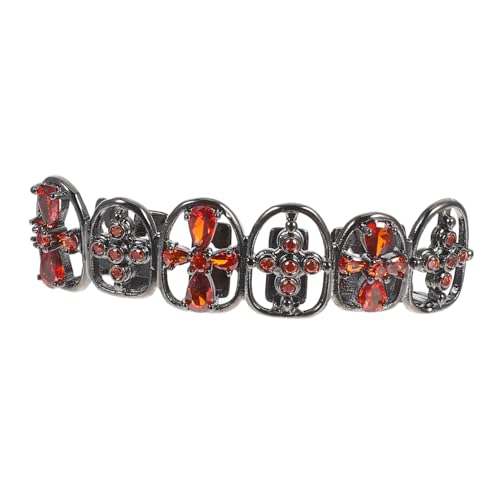 BESPORTBLE Tooth Grills mit Kreuz und Zirkonia Gothisches Hip Hop Zahn Schmuck Leichtes Luftiges Halloween Vampirzahn Accessoire für Männer und Frauen Cosplay und Partys von BESPORTBLE