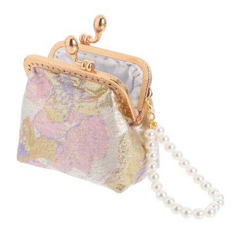 BESPORTBLE Chinesische Mit Blumenbrosche Boho-Stil Hochzeitsgeldbörse Für Damen Praktische Kleine Handtasche Für Reisen Und Alltag von BESPORTBLE