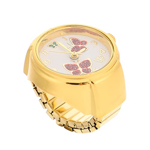 BESPORTBLE Tragbare Ringuhr mit Schmetterling Stilvolle Dekoruhr für Partys Leicht Praktisch Einzigartiges Gradienten Design für von BESPORTBLE