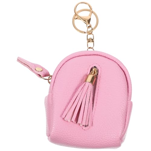 BESPORTBLE Schlüsselanhängertasche Aus Hochwertigem Material Kreatives Rucksack-Design Mit Reißverschluss Und Quasten Praktische Münztäschchen Für Schlüsselbund von BESPORTBLE