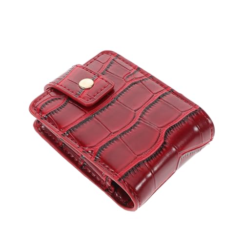 BESPORTBLE Tragbares Lippenstiftetui PU mit Spiegel Kosmetiktasche für Reisen Lippenstift Organizer Reise Make Up Tasche Praktischer Lippenstift Halter für Handtasche von BESPORTBLE