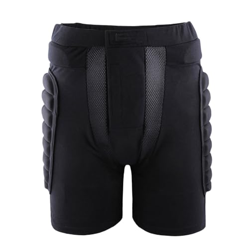 BESPORTBLE Trainingsshorts Kindershorts Schiebeshorts Hose Hüftschutz Kurz Gepolsterte Kurze Skihose Hockeyhose Skijupon Gesäß Skihose Liner Skianzug Rollschuhlaufen Schwarz Kind von BESPORTBLE