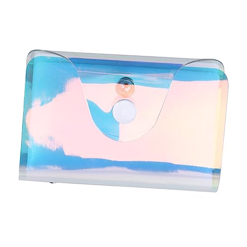BESPORTBLE Transparente Damentasche Mit Mehreren Kartenfächern Glitzerdruck Steckplatz Organizer Für Studentinnen Mädchen Und Damen Steckplätze von BESPORTBLE