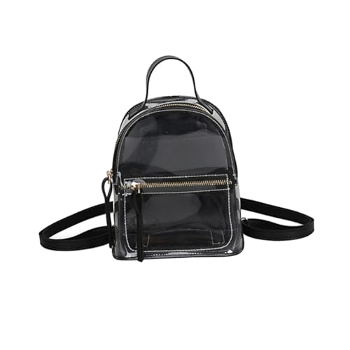 BESPORTBLE Transparente Damenrucksack Schlichte Freizeittasche Stylische Umhängetasche Kleine Reise-Schultasche Transparente Handtasche Für Teenager Und Mädchen von BESPORTBLE