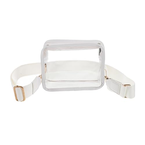 BESPORTBLE Transparente Kleine Umhängetasche Durchsichtige Kosmetiktasche Geldbörse Quadratische Tasche Mit Breitem Schultergurt Für Stadion Reisen Alltag von BESPORTBLE