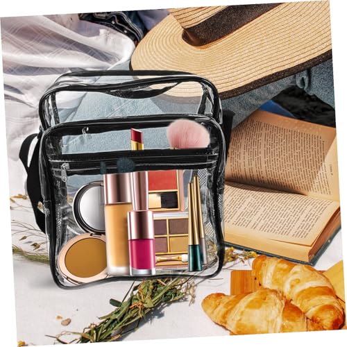 BESPORTBLE Transparente PVC Crossbody Tasche Damen Verstellbar Wasserabweisend Langlebig Reise Schultertasche Vielseitig Einsetzbar für Alltag und Strand von BESPORTBLE