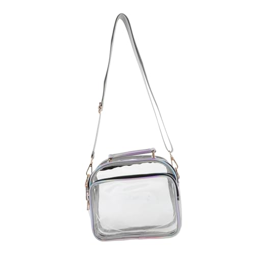 BESPORTBLE Transparente PVC Crossbody Umhängetasche Damen mit Verstellbarem Schultergurt Leichte Strapazierfähige Transparente Tasche für Konzert Stadion Shopping und Reisen Praktische von BESPORTBLE
