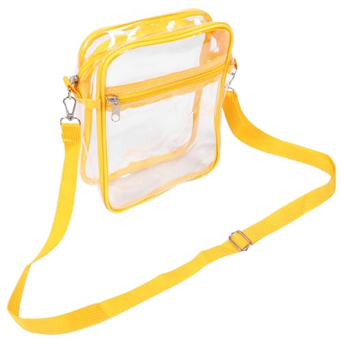 BESPORTBLE Transparente PVC Umhängetasche Wasserdichte Schultertasche Verstellbar Komfortabel Vielseitig Für Sport Stadion Arbeit Reise Fitness von BESPORTBLE
