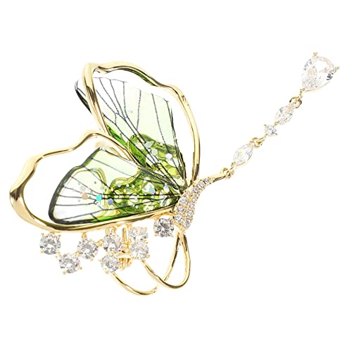 BESPORTBLE Transparente Schmetterlingsbrosche Damen Anstecknadel mit Filigranen Flügeln Langlebige Dekorative Tier Brosche für Kleidung als zu Besonderen Anlässen von BESPORTBLE