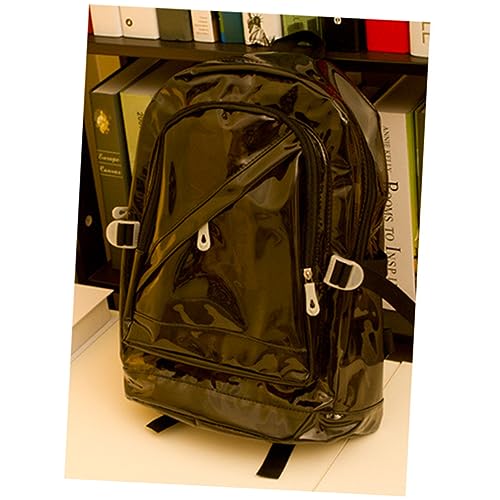 BESPORTBLE Transparenter Schultasche Rucksack Für Damen Kleine Umhängetasche Schwarz Geräumig Für Bücher Leicht Mit Verstellbaren Schultergurten von BESPORTBLE