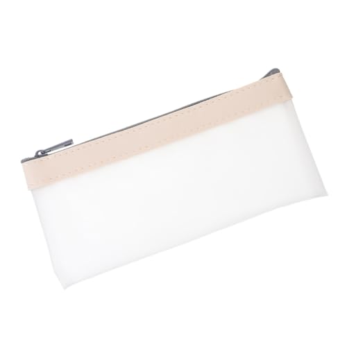 BESPORTBLE Transparentes Für Damen Große Kapazität Kosmetiktasche Mit Reißverschluss Aufbewahrungstasche Für Rechnungen Make Up Als Teenager Stifttasche Milchige von BESPORTBLE