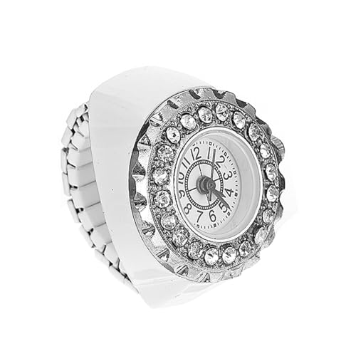 BESPORTBLE Fingeruhr Mit Schmuck-Dekoration Elektronische Ringuhr Aus Zinklegierung Modisches Und Praktisches Design Für Alltag von BESPORTBLE