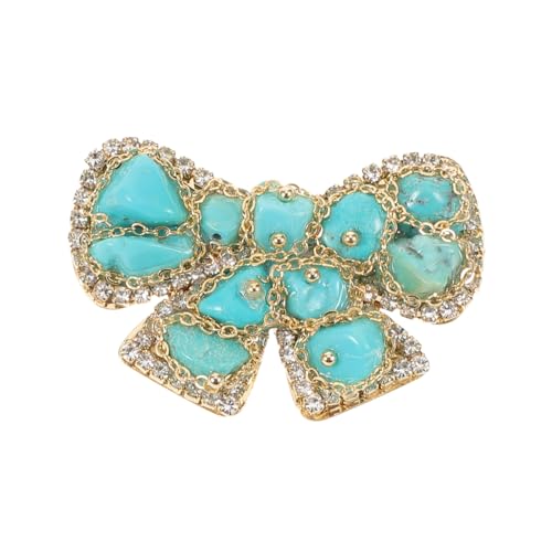 BESPORTBLE Türkisfarbene Schleifenbrosche Damen Modische Anstecknadel für Anzug Pullover Kleid Sicherer Halt Stilvolle Schmuckverzierung für Rucksack Vielseitiges Accessoire für Business und von BESPORTBLE
