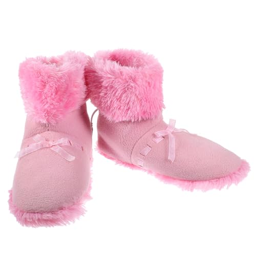 BESPORTBLE USB Beheizbare Fußwärmer Schuhe mit Weichem Plüsch Wiederverwendbar Schnelles Aufheizen Sichere Wärmeisolierung Waschbar Warme Heizsohlen für Damen Winter Rosa von BESPORTBLE