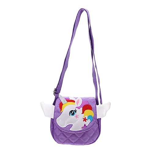 BESPORTBLE Einhorn-umhängetasche Cartoon Für Kleinkinder Mädchen Kindertasche Mit Reißverschluss Umhängegeldbeutel Zum Schule Einkaufen Tragen von BESPORTBLE