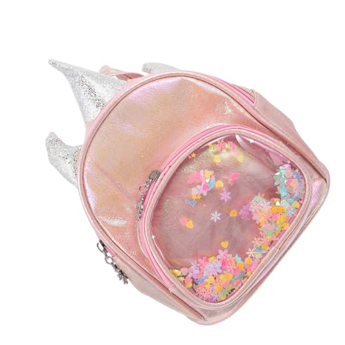 BESPORTBLE Unicorn Design Rucksack Für Mädchen Praktische Mini-Schultasche Mit Separaten Fächern Für Kindergarten Und Reisen Rosa Leicht Und Geräumig von BESPORTBLE