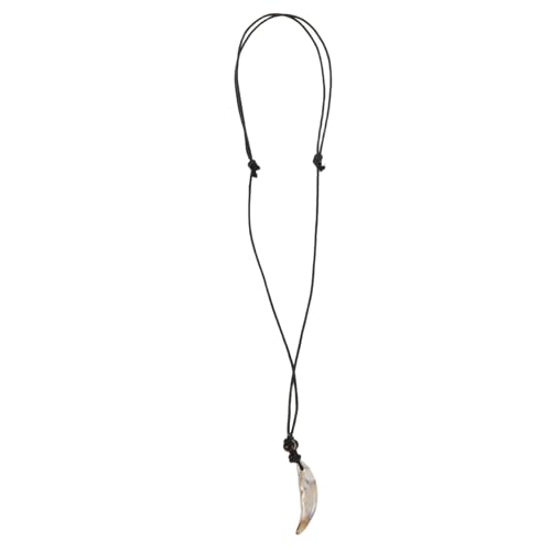 BESPORTBLE Unisex Faux Tooth Anhänger Halskette Wolfzahn Schmuck Striking Design Symbol Stärke und Mut Modisch Alltag und Outdoor von BESPORTBLE