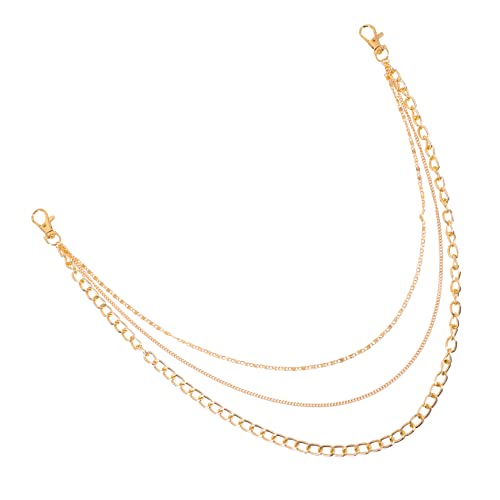 BESPORTBLE 2stücke Metall-hosenkette Im Punk-stil Unisex-ketten Für Jeans Und Hosen Langlebig Und Wiederverwendbar Als Accessoire Für Männer Und Frauen von BESPORTBLE