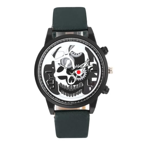 BESPORTBLE Quarzuhr Mit Skeleton-Design Damen Und Herrenuhr Lederarmband Unisex-quarzarmbanduhr Strapazierfähiges Material Angenehmes Tragegefühl von BESPORTBLE