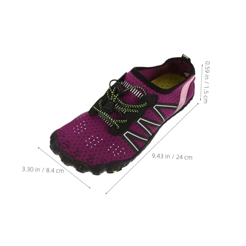 BESPORTBLE Unisex Wasserschuhe Atmungsaktiv Leicht Schnell Trocknend rutschfest für Damen Herren Strand Schwimmen Wandern Outdoor Vielseitige Badeschuhe in Violett von BESPORTBLE