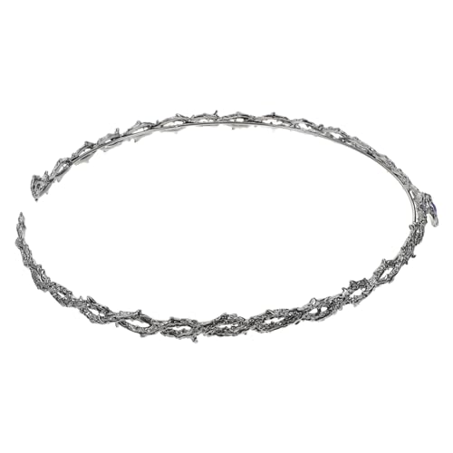 BESPORTBLE Verstellbare Goth Dornenkrone Damen mit Funkelnden Strasssteinen Mittelalterliches Vintage Headpiece für Hochzeit Cosplay Geburtstag und Renaissance Kostüme von BESPORTBLE