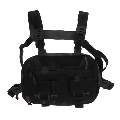 BESPORTBLE Verstellbare Herren Brusttasche aus Robustem Oxford Multifunktionale Outdoor Umhängetasche für Laufen Wandern mit Großzügigem Stauraum und Modischem Design Grün Camouflage von BESPORTBLE