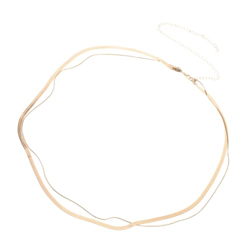 BESPORTBLE Doppellagige Für Damen Strand-schmuck Verstellbarer Bauchgürtel Hosenbund Für Jeans Bauchkettenschmuck Hüft-bauchkette Verziert Für Kleider von BESPORTBLE