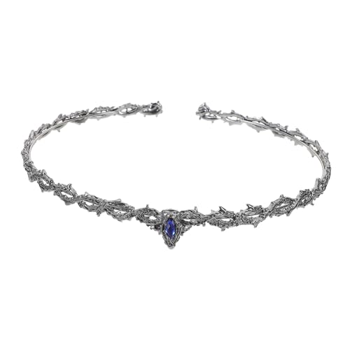 BESPORTBLE Verstellbare Vintage Goth Krone mit Funkelnden Strasssteinen Mittelalterliches Haarreif Accessoire für Hochzeit Geburtstag und Renaissance Fest von BESPORTBLE