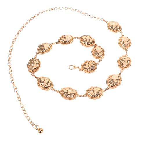 BESPORTBLE Verstellbarer Goldener Taillenkettengürtel Damen Muschel Design Körperkette Bauchschmuck Für Kleider Jeans Party Tanz Accessoire von BESPORTBLE