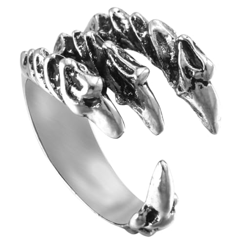 BESPORTBLE Verstellbarer Herrenring mit Drachenkrallen design Robuster Legierungsring Offener Modeschmuck für Langlebiger Fingerschmuck Modisches accessoire von BESPORTBLE