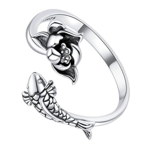 BESPORTBLE Verstellbarer Lotusblüten Offener Damenring aus Hochwertigem Material Eleganter Blumenring Hautfreundlich und Langlebig Modisches Schmuckstück für Frauen und Mädchen von BESPORTBLE
