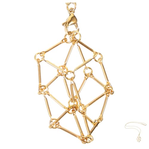 BESPORTBLE Verstellbarer Metall Kristallhalter Anhänger Robuster Schmuck Käfig für DIY Halsketten und Anhänger Geeignet für Natürliche Steine Geschenkidee für Damen und Herren von BESPORTBLE