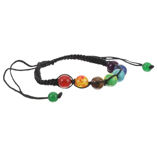 BESPORTBLE Verstellbares Handgemachtes Armband Regenbogenfarbperlen Leicht Langlebig Farbenfroh Für Handgelenkdekoration Styles von BESPORTBLE