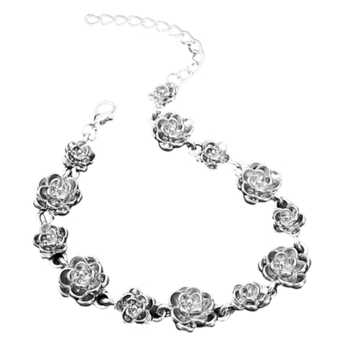 BESPORTBLE Vintage Blüten Armband Damen Metall Schmuck Elegant Feminines Design Stilvolles Schmuckstück Für Alltag Festliche Anlässe von BESPORTBLE