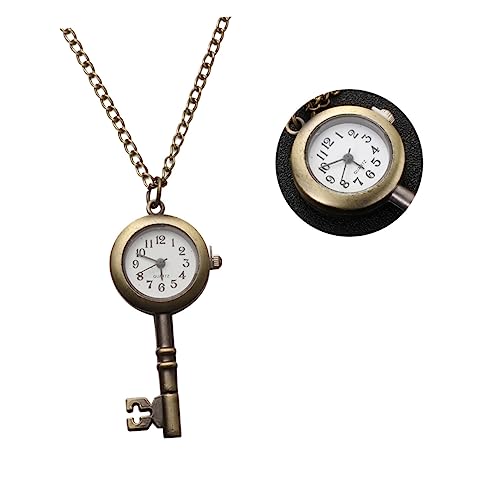 BESPORTBLE Vintage Bronze Taschenuhr Mit Halskette Quarzwerk Retro Design Passend Für Herren Und Damen Als Geschenk Für Partys Und Alltag von BESPORTBLE