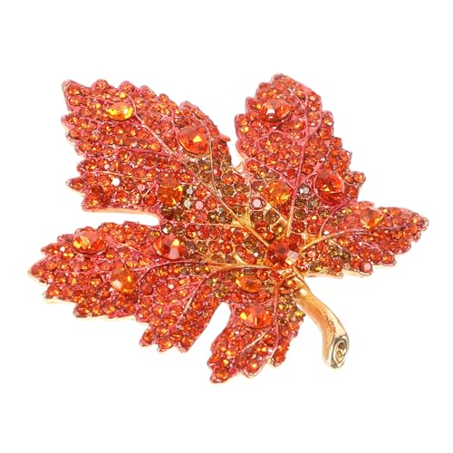 BESPORTBLE Vintage Brosche Damen mit Funkelnden Strasssteinen Ahornblatt Design Leichte Anstecknadel für Kleidung Hüte Schals und Taschen Modischer Schmuck für Alltag und Besondere Anlässe von BESPORTBLE