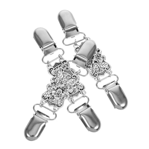 BESPORTBLE Vintage Cardigan Clip Set Teilig Eisenlegierung Silber und Retro Strickjacken Clips Vielseitig für Pullover Kleider Schals Elegant für Formelle und Anlässe von BESPORTBLE