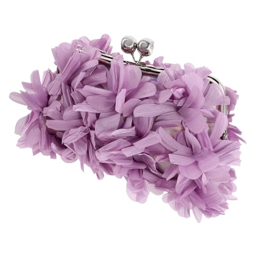 BESPORTBLE Vintage Floral Clutch Abendtasche Damen Kleine Abendhandtasche mit Kiss Lock Verschluss und Abnehmbarem Tragegurt Leicht und Kompakt Hochzeitstasche für Partys und Festliche von BESPORTBLE