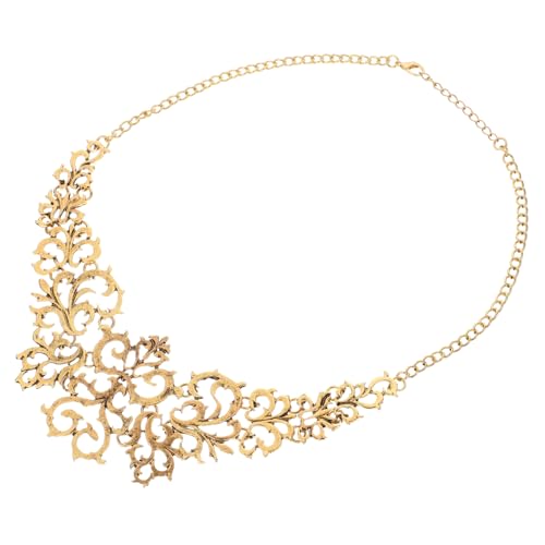 BESPORTBLE Goldene Schlüsselbein-halskette Hohl-out Pullover-halskette Halsschmuck Halsanhänger Halsdekoration Für Mädchen Frauen von BESPORTBLE