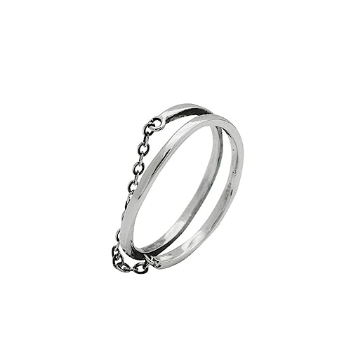 BESPORTBLE Silber Für Und Frauen Verstellbar Sterling Silber Fingerring Mit Kettenmuster Minimalistisches Design Für Geburtstag Und Valentinstag BESPORTBLE Silber Für Und Frauen Verstellbar Sterling Silber Fingerring Mit Kettenmuster Minimalistisches Design Für Geburtstag Und Valentinstag von BESPORTBLE