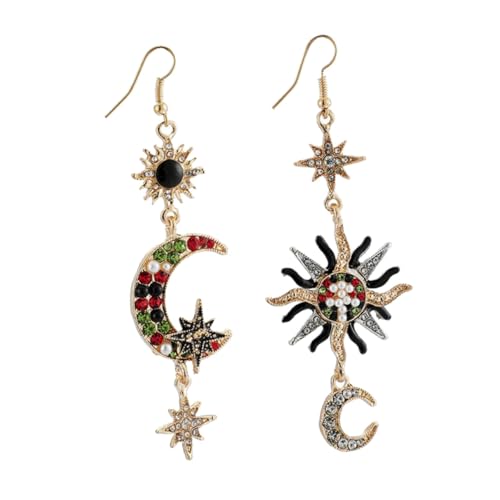 BESPORTBLE Vintage Ohrhänger Damen Asymmetrisch Sternenhimmel Design Lange Legierung Anhänger Kreative Mode Schmuck für Alltag Party Geschenk BESPORTBLE Vintage Ohrhänger Damen Asymmetrisch Sternenhimmel Design Lange Legierung Anhänger Kreative Mode Schmuck für Alltag Party Geschenk von BESPORTBLE