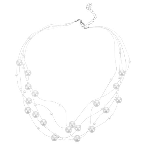 BESPORTBLE Vintage Perlenkette – Schlüsselbeinkette mit künstlichen Perlen – Strang aus Kunstperlen, Modeschmuck, Accessoires für Hochzeitsfeiern von BESPORTBLE