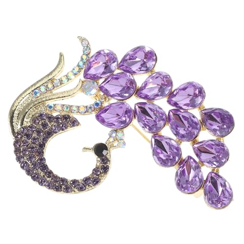 BESPORTBLE Pfauen-strass-brosche in Tierbrosche Für Frauen Funkelnde Vogel-brosche Für Schals Hüte Taschen Als Modeaccessoire von BESPORTBLE