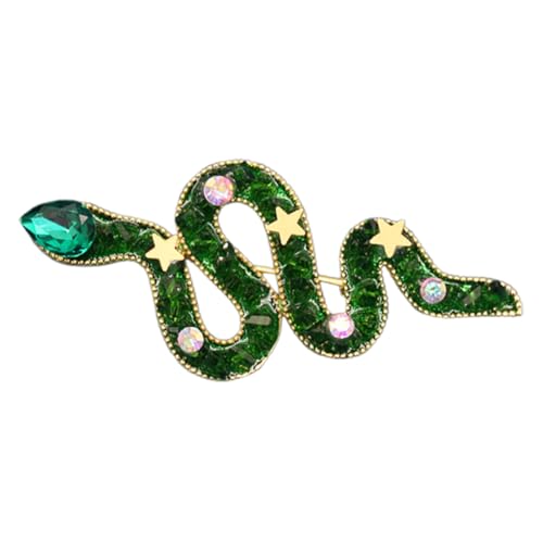 BESPORTBLE Vintage Snake Brosche für Weihnachten Halloween Anstecknadel mit Grünem Vielseitig für Kleidung und Accessoires Schmuckstück für von BESPORTBLE