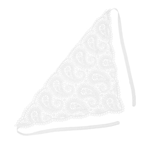 BESPORTBLE Vintage Spitzen Dreieckstuch Damen Haarband mit Blumenmuster Vielseitiges Häkel Bandana für Haare und Hals Ländlich Inspirierter Haarschmuck Eleganter Stil für Frühling und Sommer von BESPORTBLE