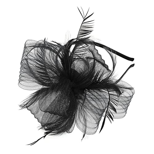 BESPORTBLE Vintage Stil Faszinator Haarstück Haarband Für Teeparty Hochzeit Prom Und Bankett Eleganter Schwarzer Hut Mit Netz Für Damen Idealer Kopfschmuck Für Festliche Anlässe von BESPORTBLE